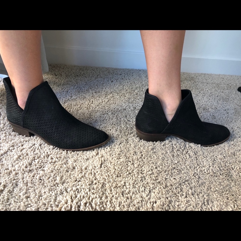 Lucky Bashina Black Cutout Heeled Boots